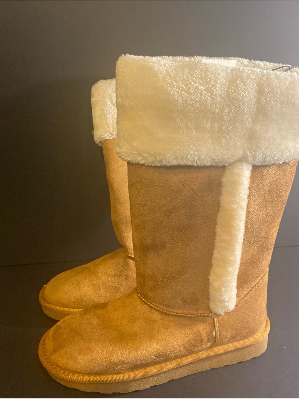 SO‎ Goods For Life Women Chestnut Faux Fur Button Winter Boots Cozy Size 6